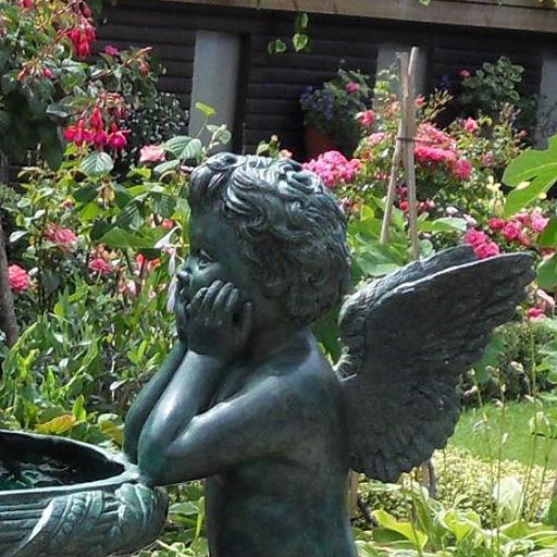 Bronzeskulptur: Vase "Engel"