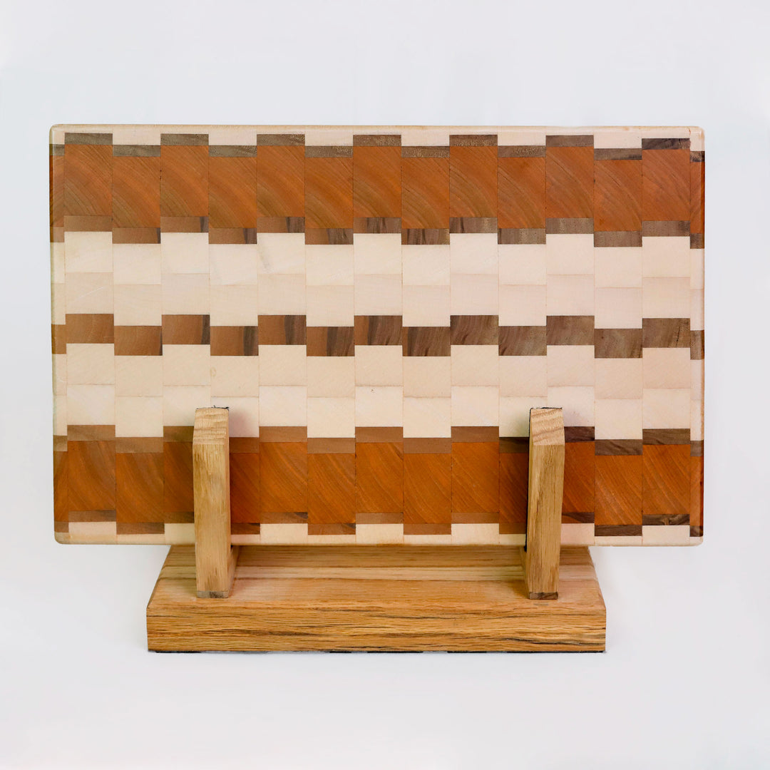 Hochwertiges Küchenbrett aus Holz – Stirnholz Ahorn, Kirsche & Nuss