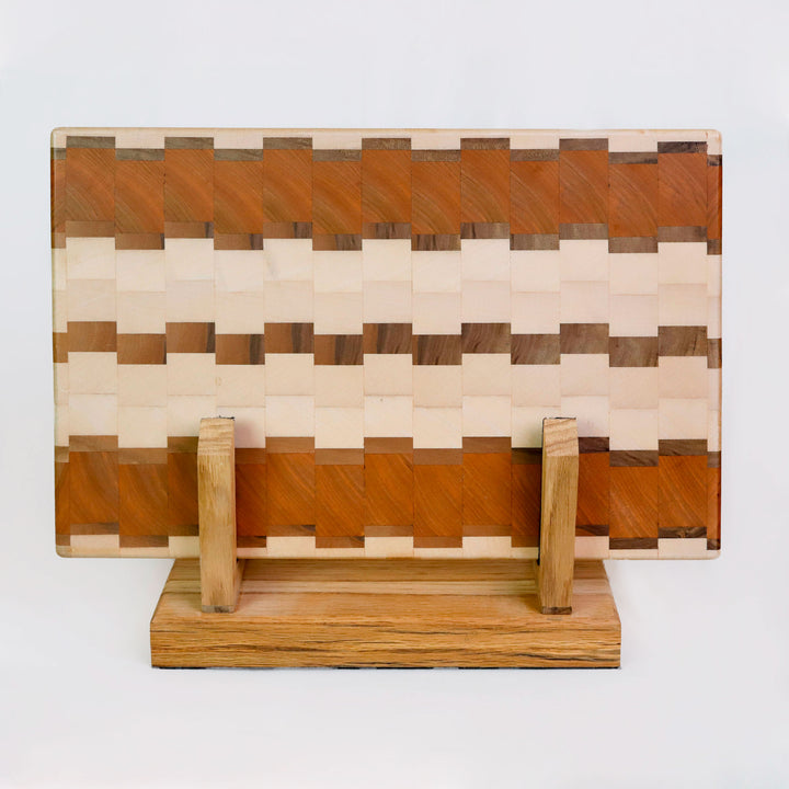 Hochwertiges Küchenbrett aus Holz – Stirnholz Ahorn, Kirsche & Nuss