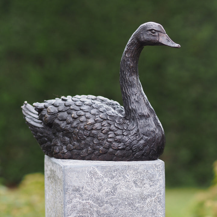 Bronzefigur: Schwan