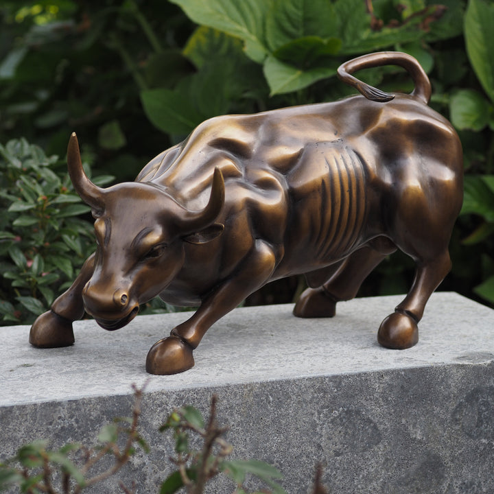 Bronzeskulptur: Wall Street Bulle