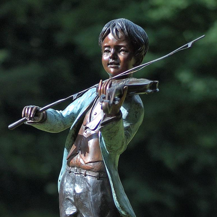 Bronzeskulptur: Junger Geiger