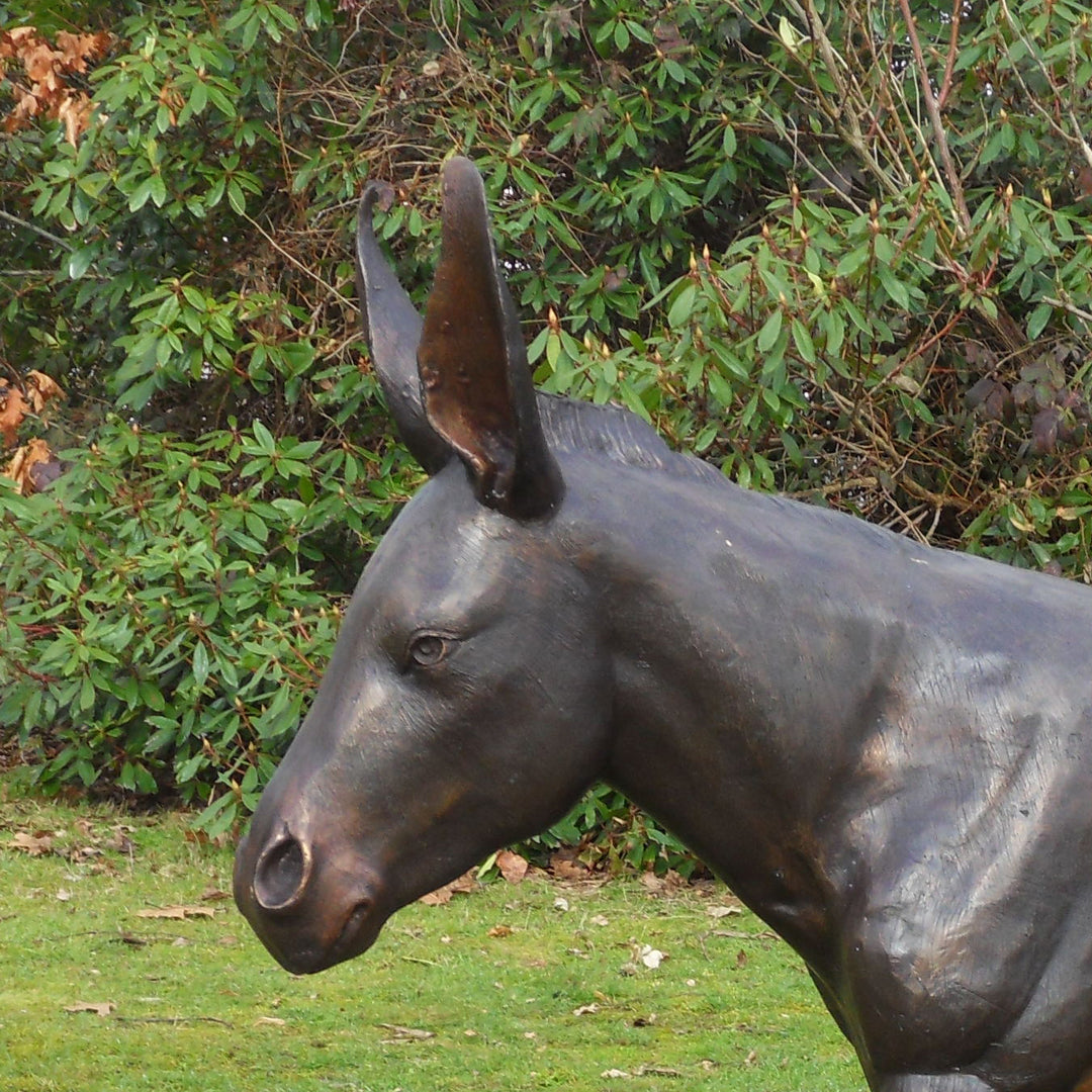 Bronzeskulptur: Esel