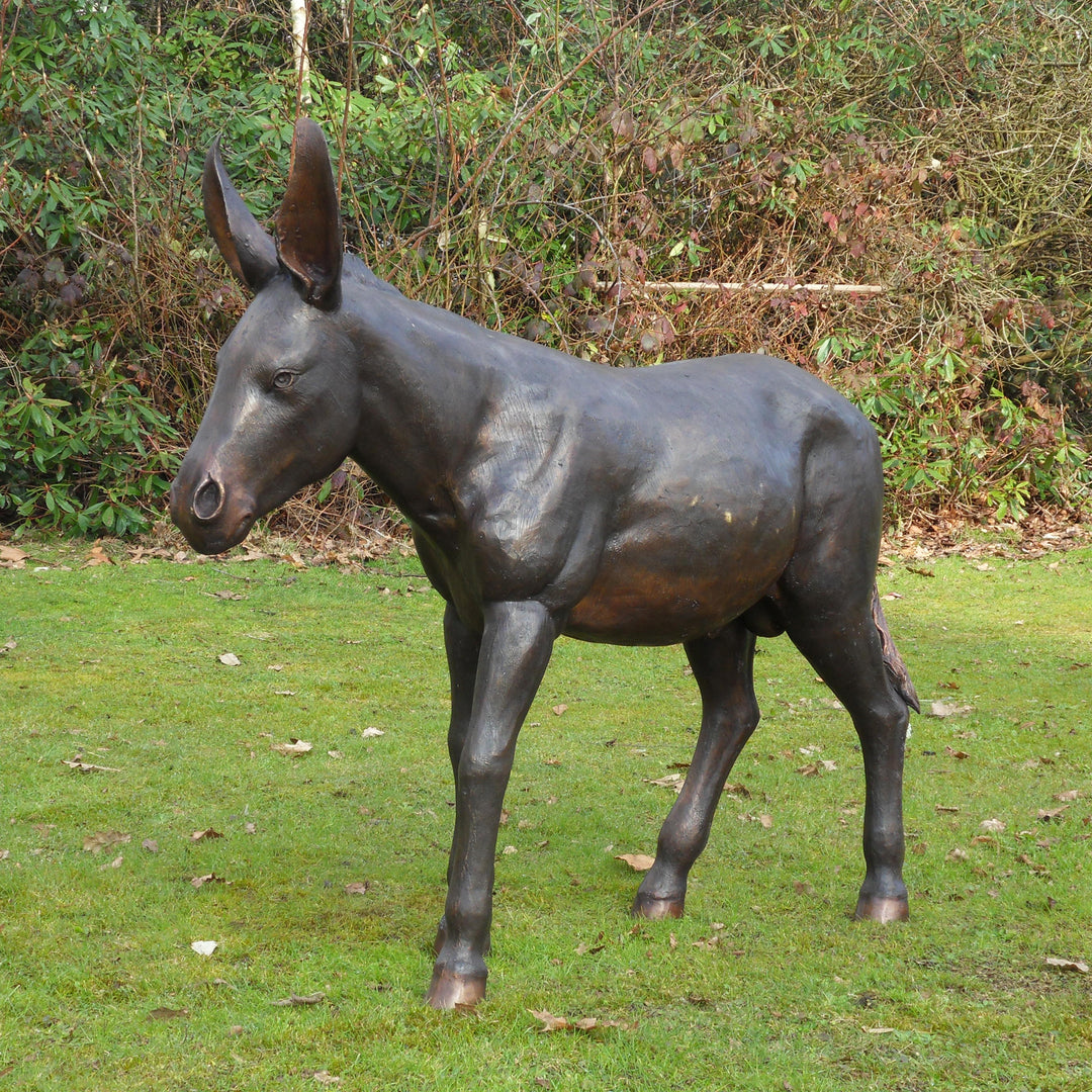 Bronzeskulptur: Esel
