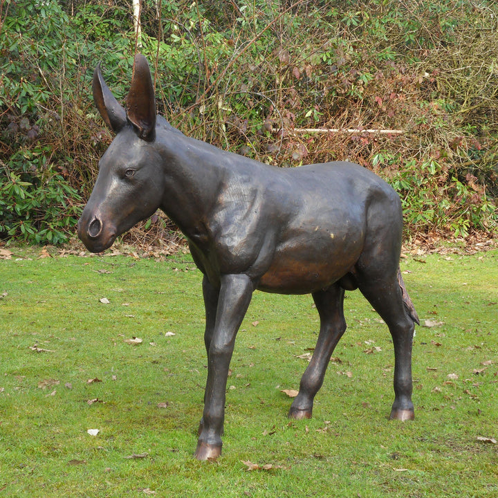 Bronzeskulptur: Esel