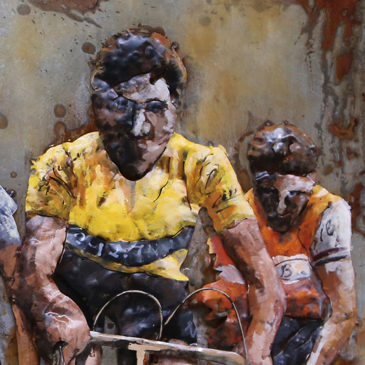 Metall-Bild mit 3D-Effekt: Radrennen Tour de France