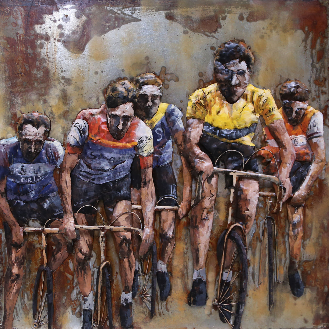Metall-Bild mit 3D-Effekt: Radrennen Tour de France