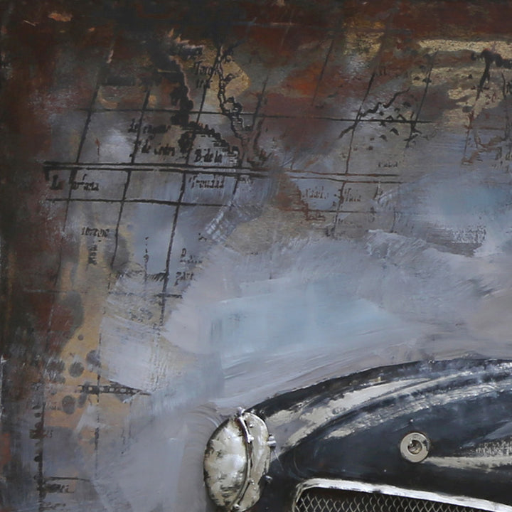 Metall-Bild mit 3D-Effekt: Mercedes 300SL