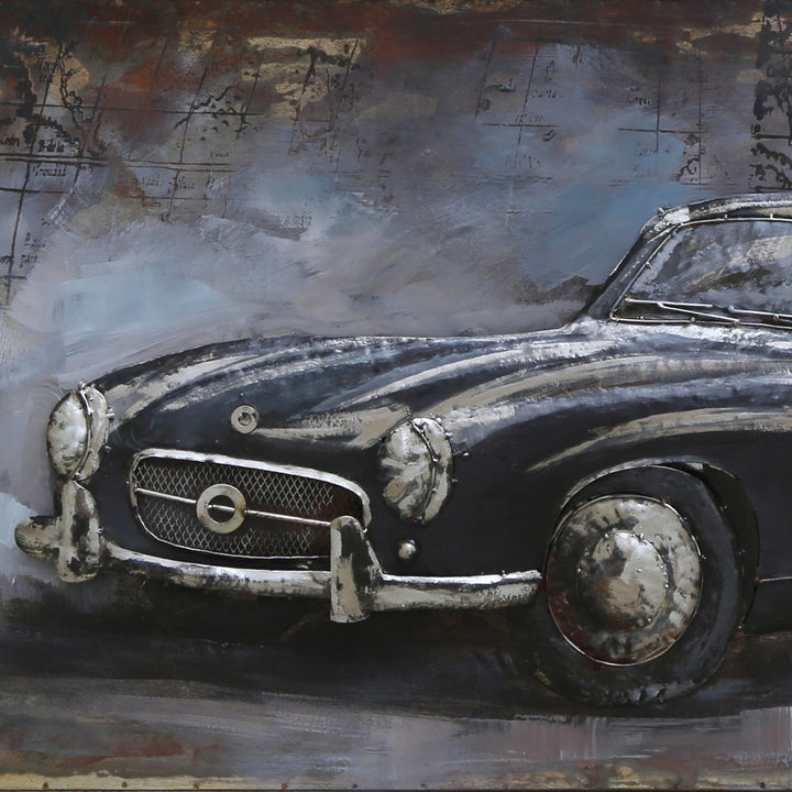 Metall-Bild mit 3D-Effekt: Mercedes 300SL