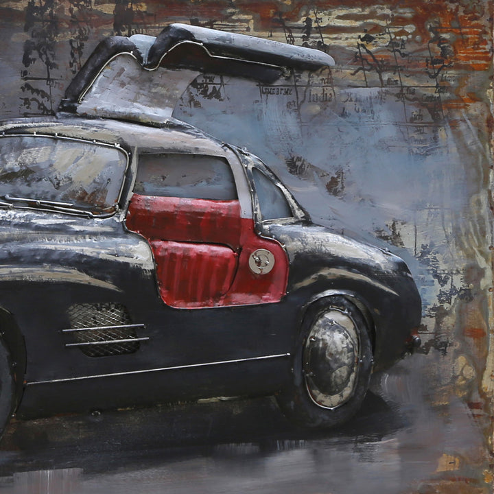 Metall-Bild mit 3D-Effekt: Mercedes 300SL